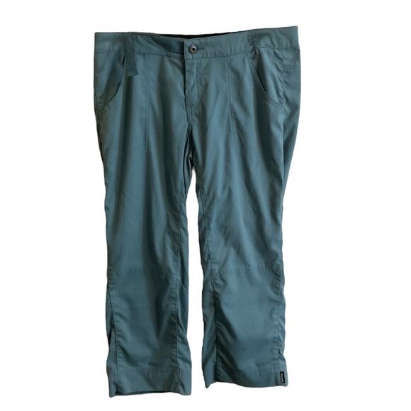 Prana Pants Woman’s Sz 6 Outdoor Hiking Trekking Camping Capri Cropped Blue - Picture 8 of 11